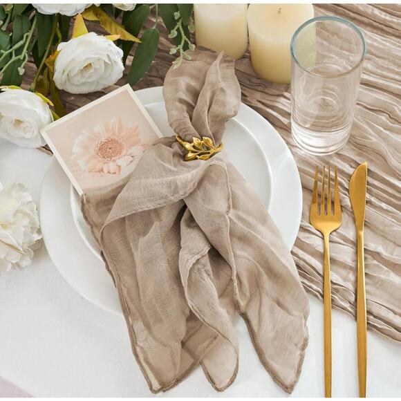 50 Cheesecloth Napkins 20"x20” New Never Used Open Box Nude Color - Picture 3 of 6